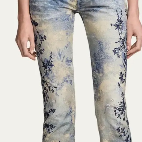 RALPH LAUREN COLLECTION RUNWAY 2024 EMBELLISHED STRAIGHT LEG JEANS SIZE US 28 - Picture 4 of 7